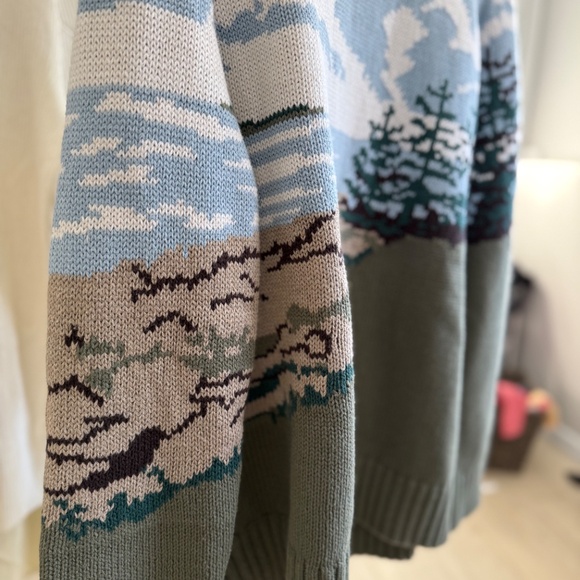 L.L.Bean Signature | XL Scenic Landscape Organic Cotton Sweater - Picture 7 of 11